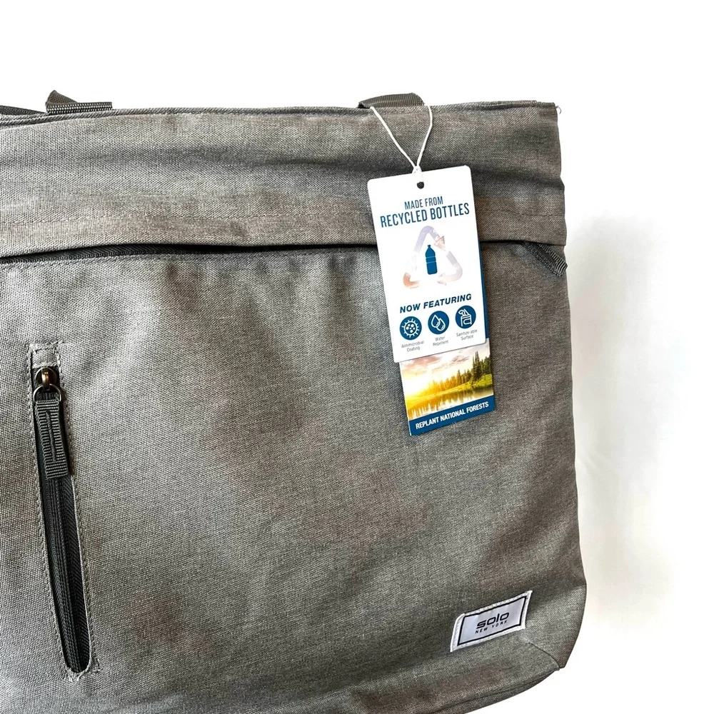 Solo New York Recycled Laptop Tote Bag NWT Fits 15.6” Laptop Work Bag